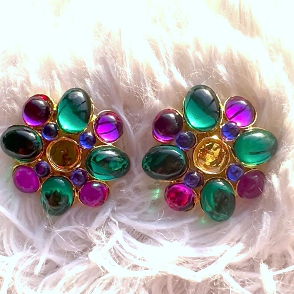 Spring Flowers Jewel earrings  NWOT